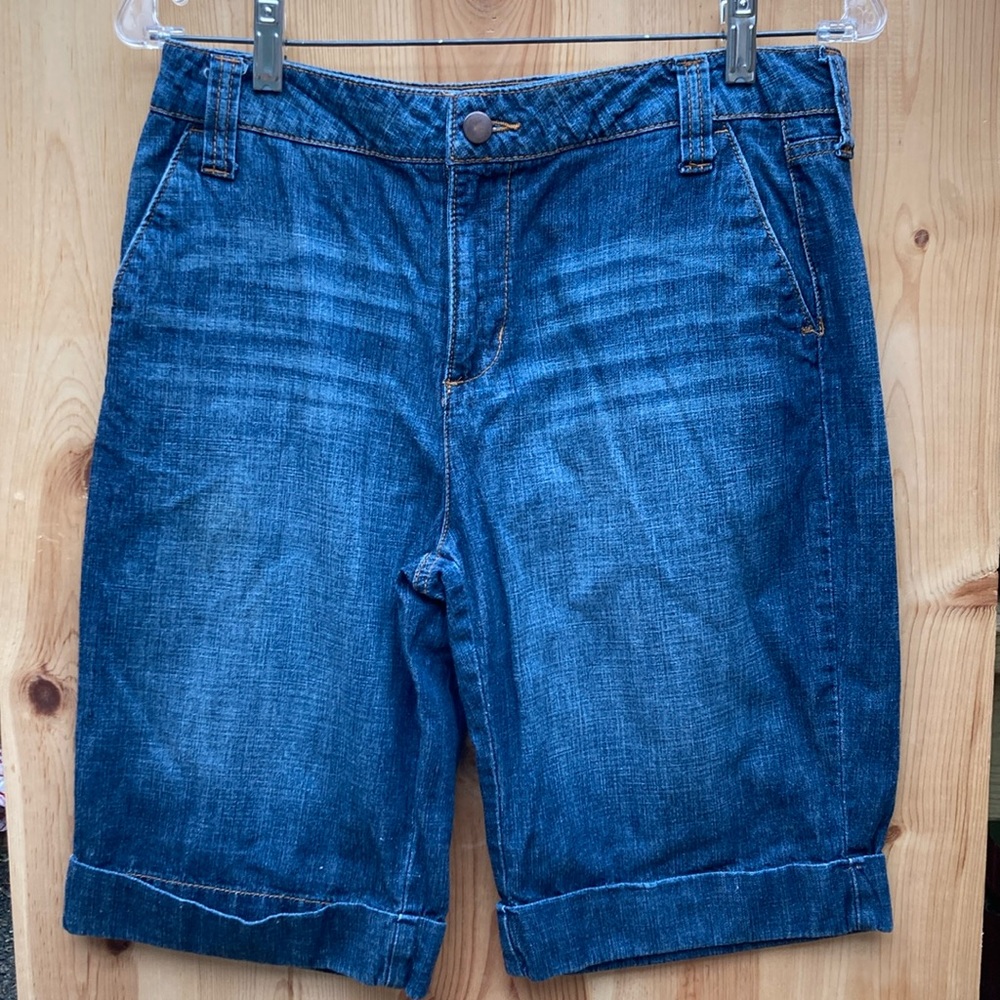 A.N.A Women's Blue Jean Bermuda Shorts, Size 8